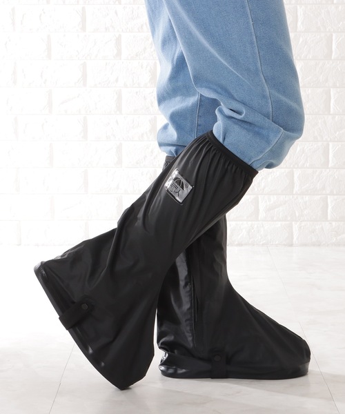 Lace Ladies（レースレディース）の「反射テープ付き 防水 ロング シューズ カバー（シューズ小物/雑貨・レディース・ブラック・23/24/ 25）」の9枚目の写真