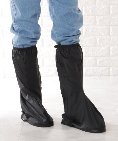 Lace Ladies（レースレディース）の「反射テープ付き 防水 ロング シューズ カバー（シューズ小物/雑貨・レディース・ブラック・23/24/ 25）」の10枚目の写真