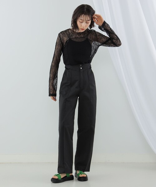 Ray BEAMS（レイビームス）の「Ray BEAMS / レース キリカエ Tシャツ（Tシャツ/カットソー・レディース・ブラック/ホワイト・ONE SIZE）」の10枚目の写真