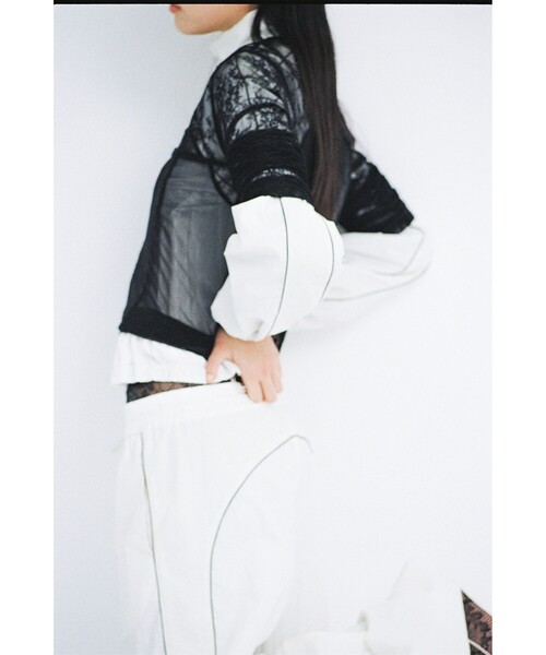 Ray BEAMS（レイビームス）の「Ray BEAMS / レース キリカエ Tシャツ（Tシャツ/カットソー・レディース・ブラック/ホワイト・ONE SIZE）」の17枚目の写真