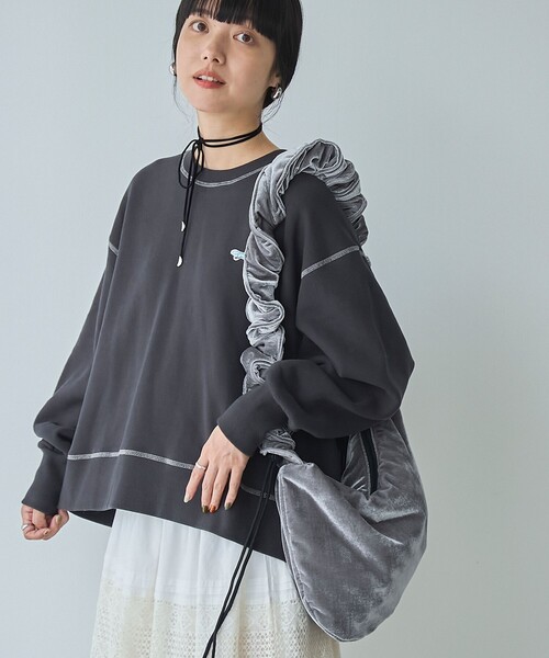 coen（コーエン）の「ギャザーハンドルショルダーバッグ（ショルダーバッグ・レディース・ダークグレー/オフホワイト/ブラック/オリーブ/シルバー/その他3/その他2/その他1/その他6/その他4/その他5/ダークグリーン/ライム/モカ/その他7・FREE）」の13枚目の写真