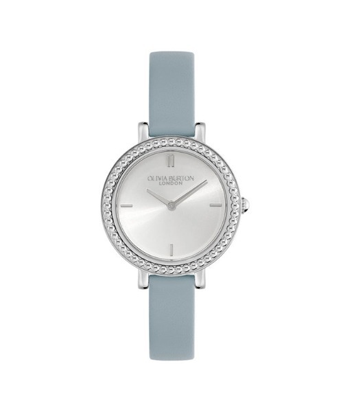 OLIVIA BURTON(オリビアバートン)の「「OLIVIA BURTON/オリビアバートン」クラシックス - 30mm ヴィンテージ ビーズ シルバー ホワイト サンレイ チョーク ブルー レザー(アナログ腕時計・レディース・ライトブルー・30mm)」の8枚目の写真
