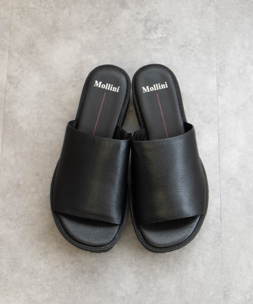 Mollini（モリーニ）の「【Mollini/モリーニ】レザーサンダル 厚底