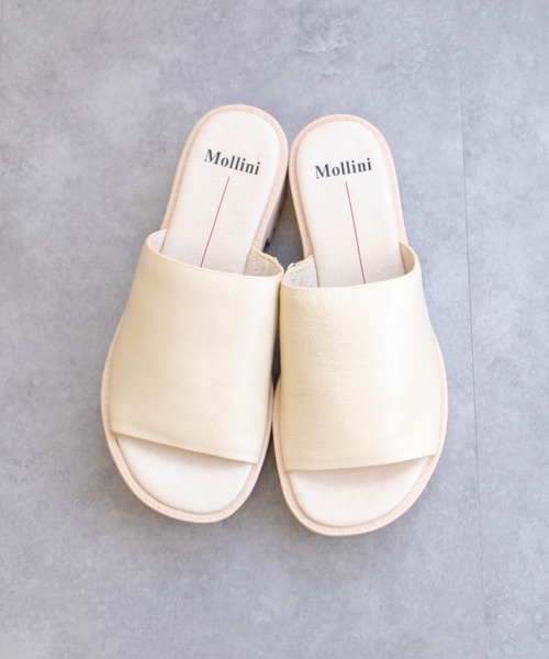 【定価2.5万】MOLLINI /モリーニ ピンクサテンサンダル Mollini（モリーニ）の「【Mollini/モリーニ】レザーサンダル