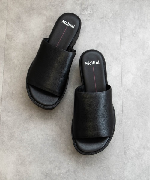 Mollini（モリーニ）の「【Mollini/モリーニ】レザーサンダル