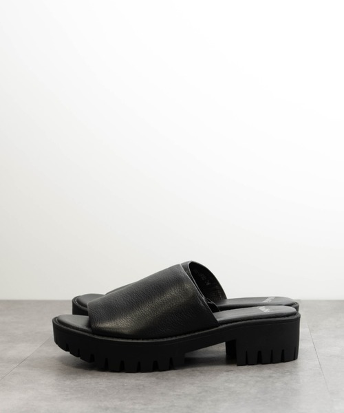Mollini（モリーニ）の「【Mollini/モリーニ】レザーサンダル 厚底