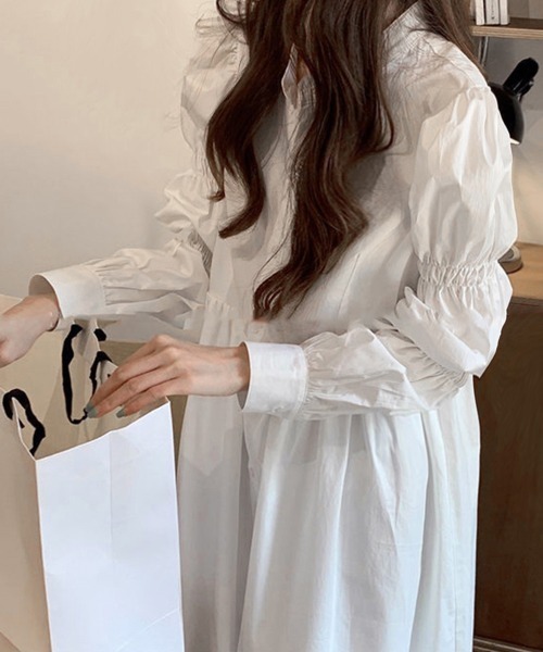 Miniministore(ミニミニストア)の「白シャツワンピース長袖 韓国ファッション(シャツワンピース・レディース・ホワイト・L/XL/M)」の19枚目の写真