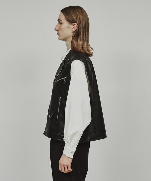 tk.TAKEO KIKUCHI（ティーケータケオキクチ）の「◆シンセティックレザーダブルライダースベスト（ベスト・メンズ・ブラック・88）」の10枚目の写真