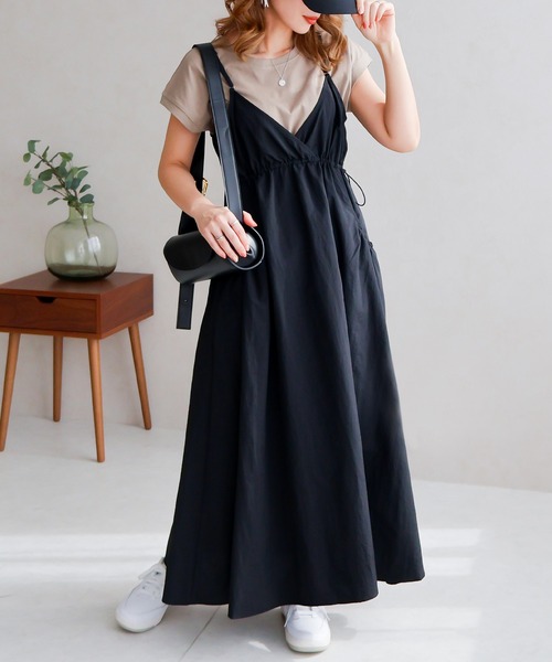 ポケットギャザーキャミワンピース（ワンピース）｜Social GIRL