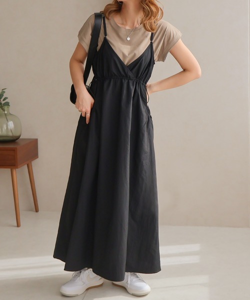 レア❗️美品♡試着のみ♡familiar ワンピース ポケットギャザーキャミワンピース（ワンピース）｜Social GIRL