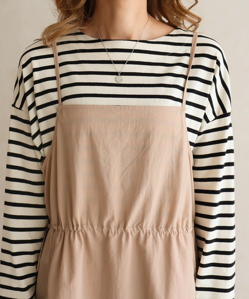 Social GIRL（ソーシャルガール）の「ポケットギャザーキャミワンピース（ワンピース・レディース・オフホワイト/ベージュ/ブラック・M）」の19枚目の写真