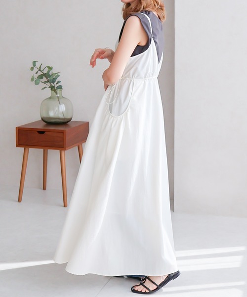 ポケットギャザーキャミワンピース（ワンピース）｜Social GIRL