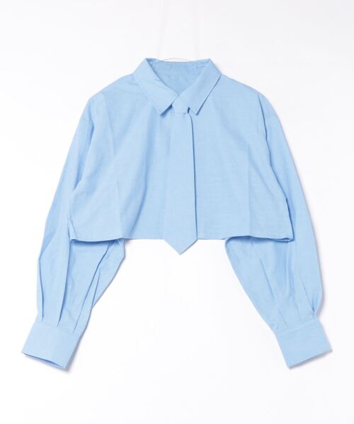 RiLi（リリ）の「ネクタイ付きシャツ【RL】（シャツ/ブラウス・レディース・ホワイト/ブルー/グレー・FREE）」の15枚目の写真