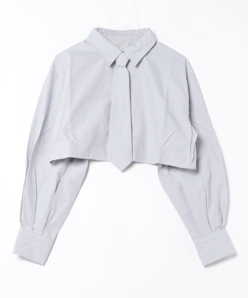 RiLi（リリ）の「ネクタイ付きシャツ【RL】（シャツ/ブラウス・レディース・ホワイト/ブルー/グレー・FREE）」の21枚目の写真