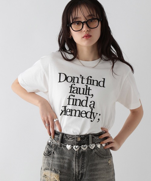 RAGEBLUE（レイジブルー）の「2サイズ展開/グラフィックデザインプリントT（Tシャツ/カットソー・レディース・ライトブルー/ブラック/ピンク/グリーン/ホワイト系1/ホワイト系2/ホワイト系3/ホワイト系4/ブラック系1/その他7・SMALL/LARGE）」の10枚目の写真