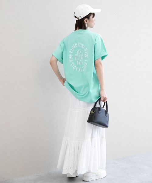 RAGEBLUE（レイジブルー）の「2サイズ展開/グラフィックデザインプリントT（Tシャツ/カットソー・レディース・ライトブルー/ブラック/ピンク/グリーン/ホワイト系1/ホワイト系2/ホワイト系3/ホワイト系4/ブラック系1/その他7・SMALL/LARGE）」の20枚目の写真