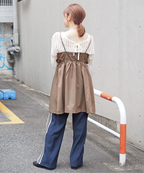 tiptop（ティップトップ）の「[丈が選べる]ナイロンZIPキャミチュニック/ワンピース（ワンピース・レディース・カーキ系/グレー系その他2/ホワイト系その他/アイボリー/ブラック/グレー系その他/ブラック系その他/カーキ系2・FREE/SHORT）」の11枚目の写真
