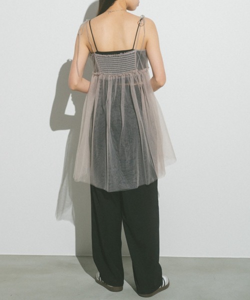 VANNIE U（ヴァニーユー）の「チュールビスチェチュニック/ミニワンピース（ワンピース・レディース・ブラック/ライトグレー・FREE）」の18枚目の写真