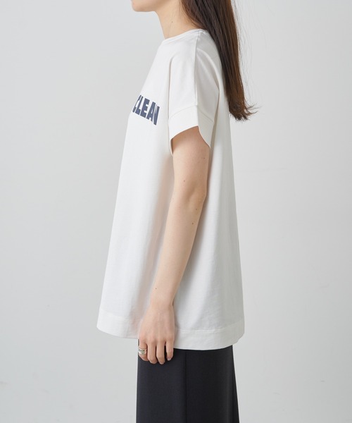 PUAL CE CIN(ピュアルセシン)の「シンプルロゴプリントTシャツ(Tシャツ/カットソー・レディース・ベージュ/グレー/オフホワイト・FREE)」の16枚目の写真