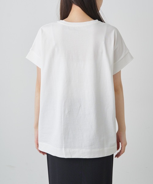 PUAL CE CIN(ピュアルセシン)の「シンプルロゴプリントTシャツ(Tシャツ/カットソー・レディース・ベージュ/グレー/オフホワイト・FREE)」の15枚目の写真