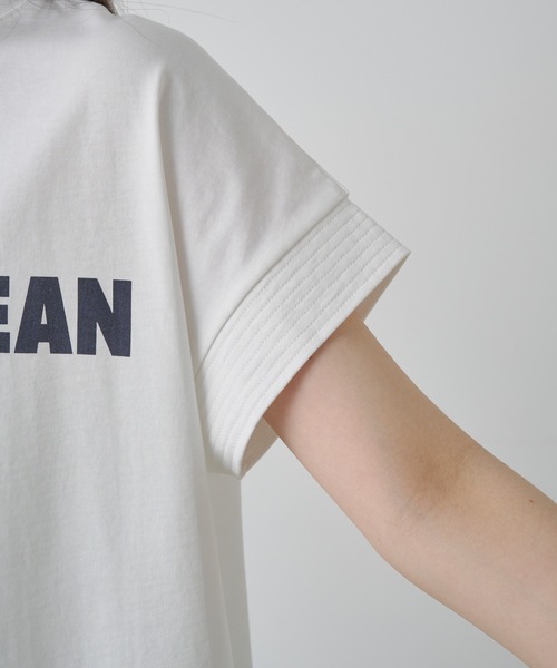 PUAL CE CIN(ピュアルセシン)の「シンプルロゴプリントTシャツ(Tシャツ/カットソー・レディース・ベージュ/グレー/オフホワイト・FREE)」の13枚目の写真