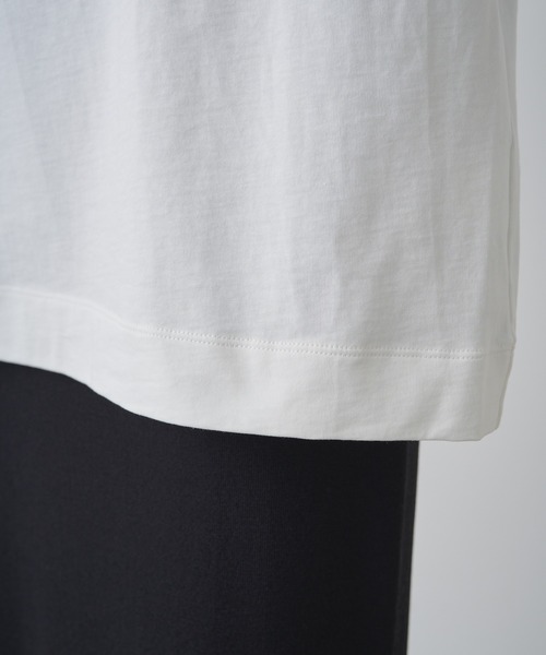 PUAL CE CIN(ピュアルセシン)の「シンプルロゴプリントTシャツ(Tシャツ/カットソー・レディース・ベージュ/グレー/オフホワイト・FREE)」の12枚目の写真