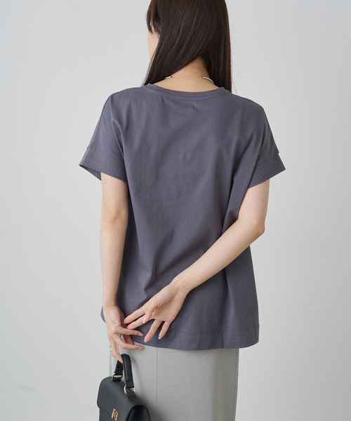 PUAL CE CIN(ピュアルセシン)の「シンプルロゴプリントTシャツ(Tシャツ/カットソー・レディース・ベージュ/グレー/オフホワイト・FREE)」の20枚目の写真