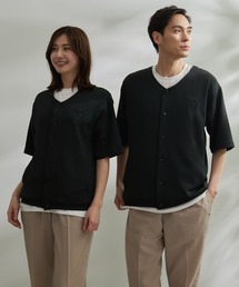 Arnold Palmer | シェア ストレッチ スムース エンボスカーデ + Tシャツ セット(アンサンブル)