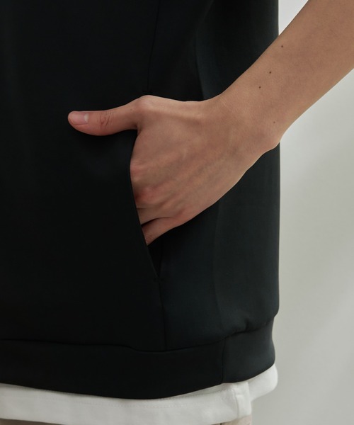 Arnold Palmer(アーノルドパーマー)の「シェア ストレッチ スムース エンボスカーデ + Tシャツ セット(アンサンブル・レディース・ブラック/ライトベージュ/ダークグレー・XS/S/M/L/LL)」の7枚目の写真