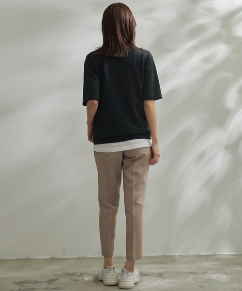 Arnold Palmer(アーノルドパーマー)の「シェア ストレッチ スムース エンボスカーデ + Tシャツ セット(アンサンブル・レディース・ブラック/ライトベージュ/ダークグレー・XS/S/M/L/LL)」の13枚目の写真