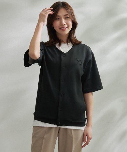 Arnold Palmer(アーノルドパーマー)の「シェア ストレッチ スムース エンボスカーデ + Tシャツ セット(アンサンブル・レディース・ブラック/ライトベージュ/ダークグレー・XS/S/M/L/LL)」の17枚目の写真