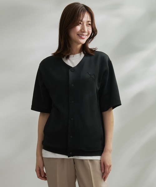 Arnold Palmer(アーノルドパーマー)の「シェア ストレッチ スムース エンボスカーデ + Tシャツ セット(アンサンブル・レディース・ブラック/ライトベージュ/ダークグレー・XS/S/M/L/LL)」の18枚目の写真