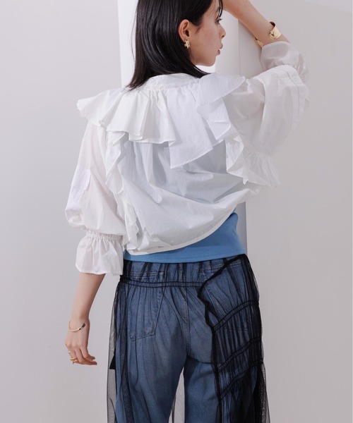 Eimee Law（エイミーロウ）の「アシメフリル ナイロンボレロ