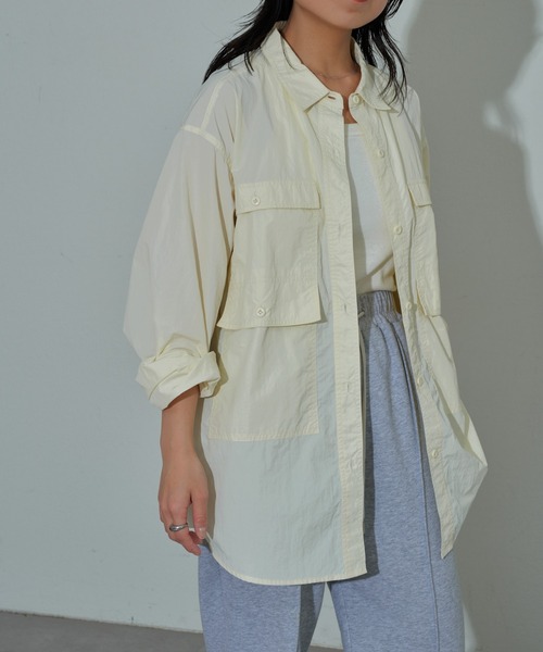 COLONY 2139(コロニートゥーワンスリーナイン)の「ダブルポケットBIGシャツ(シャツ/ブラウス・レディース・ネイビー/アイボリー・FREE)」の21枚目の写真