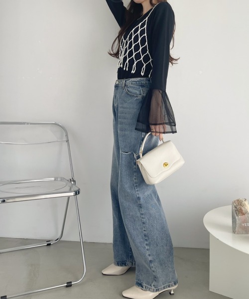 Ada.(エイダ)の「パール ビスチェ(ベスト・レディース・シルバー/ブラック・FREE)」の9枚目の写真