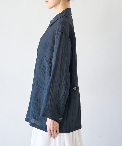 ROPE' PICNIC（ロペピクニック）の「ミリタリーシアーライトジャケット（ミリタリージャケット・レディース・ブラック/ベージュ/オフホワイト・38）」の15枚目の写真