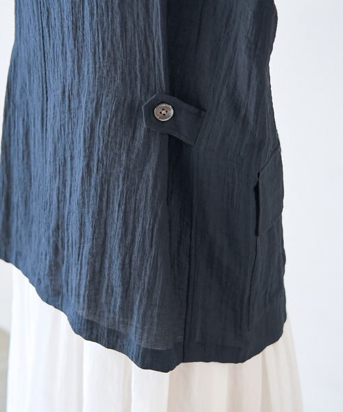 ROPE' PICNIC（ロペピクニック）の「ミリタリーシアーライトジャケット（ミリタリージャケット・レディース・ブラック/ベージュ/オフホワイト・38）」の8枚目の写真