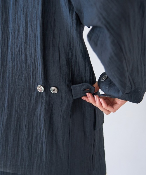 ROPE' PICNIC（ロペピクニック）の「ミリタリーシアーライトジャケット（ミリタリージャケット・レディース・ブラック/ベージュ/オフホワイト・38）」の7枚目の写真