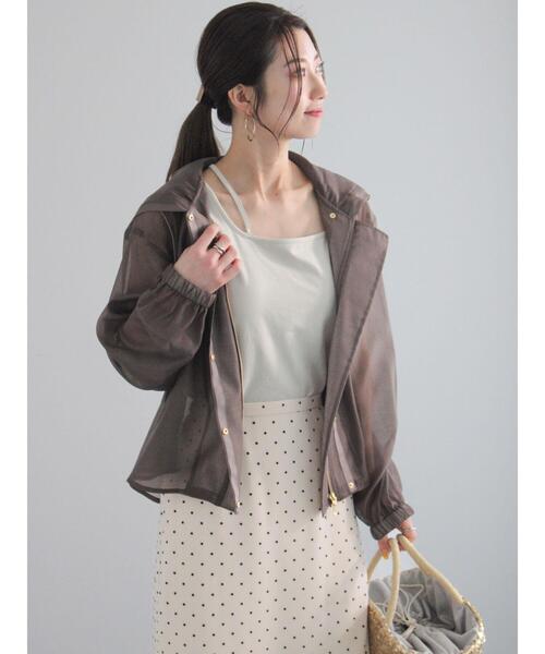 Te chichi（テチチ）の「シアーショートフーディ（シャツ/ブラウス・レディース・オフホワイト/モカ・F）」の9枚目の写真