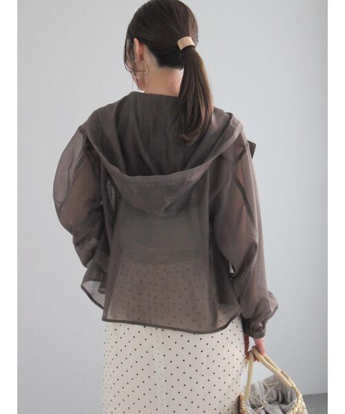 Te chichi（テチチ）の「シアーショートフーディ（シャツ/ブラウス・レディース・オフホワイト/モカ・F）」の11枚目の写真