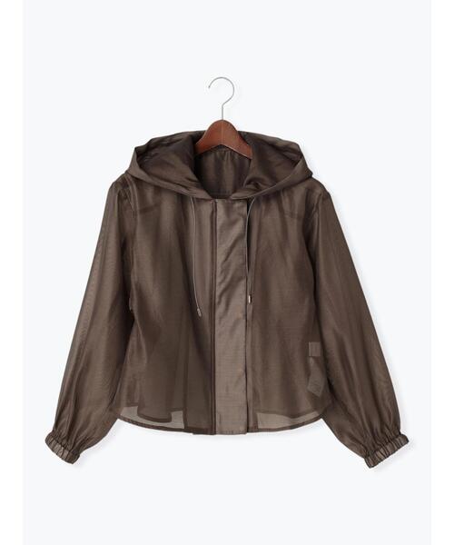 Te chichi（テチチ）の「シアーショートフーディ（シャツ/ブラウス・レディース・オフホワイト/モカ・F）」の16枚目の写真