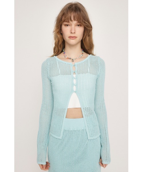 SLY スライ SHEER CROCHET HG カーディガン スライ SLY SHEER CROCHET HG カーディガン （ORG