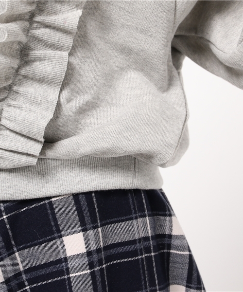 merry jenny（メリージェニー）の「ﾌﾘﾙｽｳｪｯﾄ（スウェット・レディース・グレー/ネイビー/オフホワイト・FREE）」の10枚目の写真