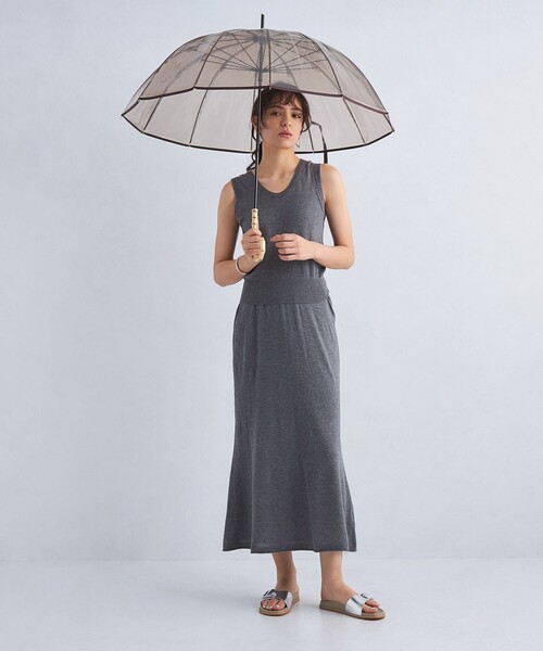 green label relaxing(グリーンレーベルリラクシング)の「【WEB限定】ビニール アンブレラ 傘 / 長傘 / レイン(長傘・レディース・ホワイト/ダークブラウン/ネイビー・FREE)」の5枚目の写真