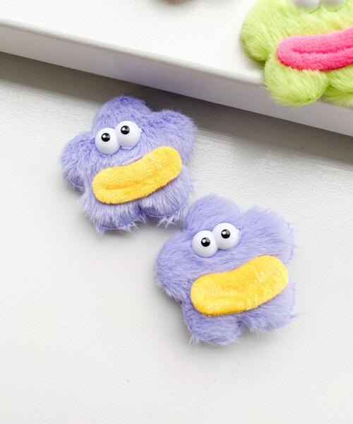 WEGO（ウィゴー）の「WEGO/【2点セット】ミニフラワーモンスターヘアピン（ヘアピン・レディース・ピンク/パープル/グリーン・FREE）」の3枚目の写真