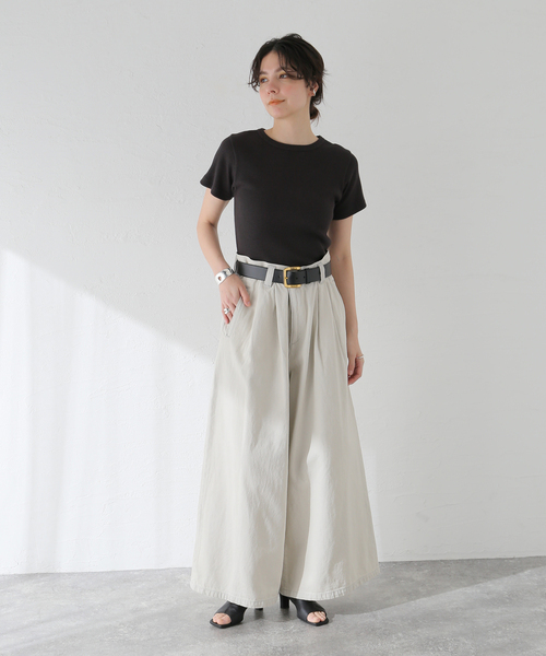 JOURNAL STANDARD(ジャーナルスタンダード)の「ビッグタックデニム(デニムパンツ・レディース・アイボリー/ブルー系その他・36/38)」の5枚目の写真