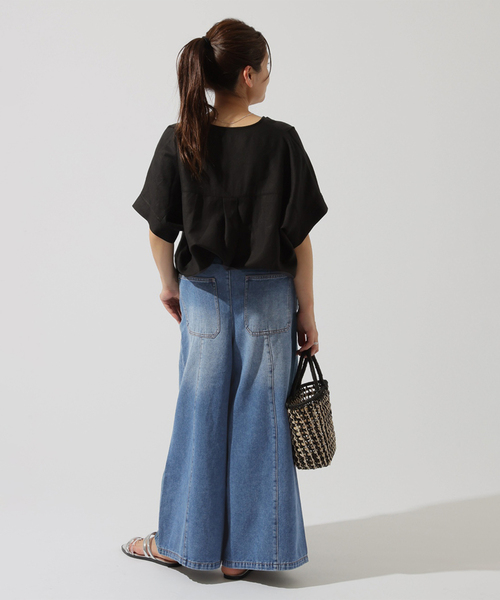 JOURNAL STANDARD(ジャーナルスタンダード)の「ビッグタックデニム(デニムパンツ・レディース・アイボリー/ブルー系その他・36/38)」の7枚目の写真
