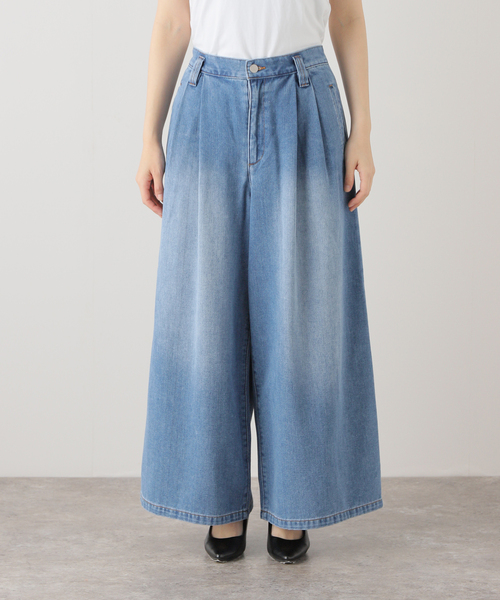 JOURNAL STANDARD(ジャーナルスタンダード)の「ビッグタックデニム(デニムパンツ・レディース・アイボリー/ブルー系その他・36/38)」の11枚目の写真