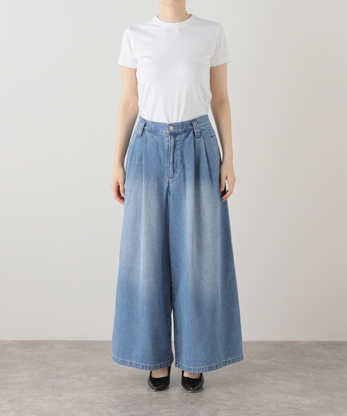 JOURNAL STANDARD(ジャーナルスタンダード)の「ビッグタックデニム(デニムパンツ・レディース・アイボリー/ブルー系その他・36/38)」の12枚目の写真
