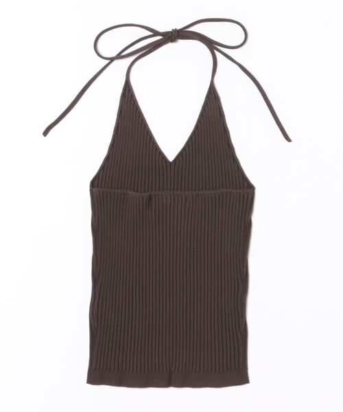 MOUSSY（マウジー）の「SUMMER HOLTER ベスト（キャミソール）（キャミソール・レディース・オレンジ/ライトグリーン/ダークブラウン/ライトベージュ・FREE）」の5枚目の写真